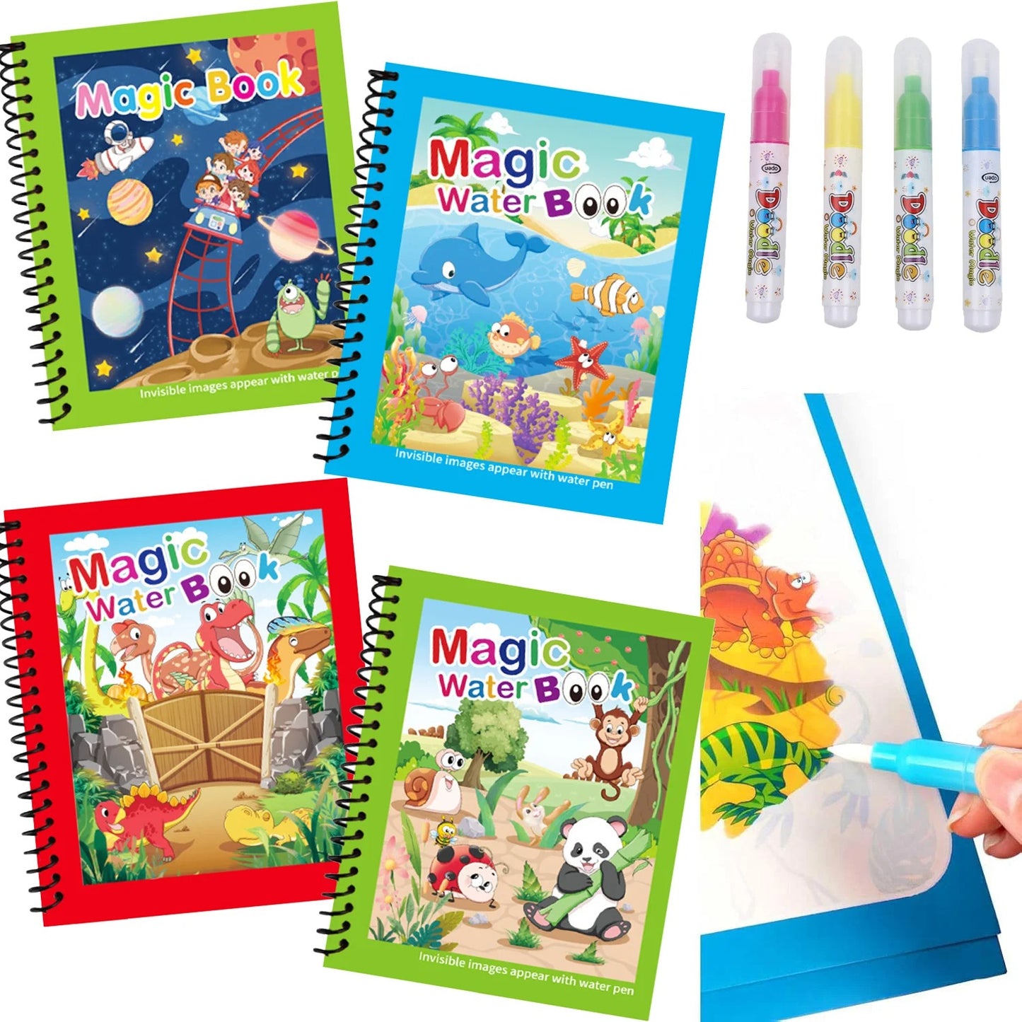 Magic Water Painting Book Pack of 3