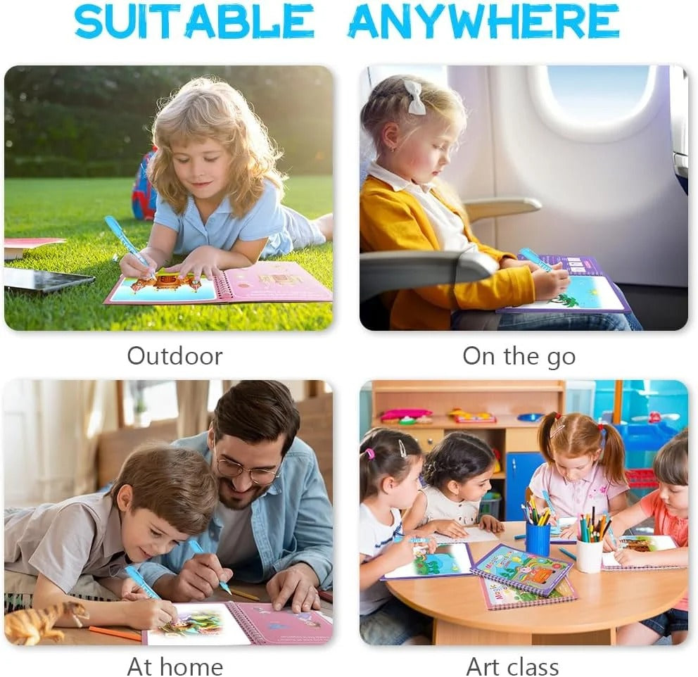 Magic Water Painting Book Pack of 3